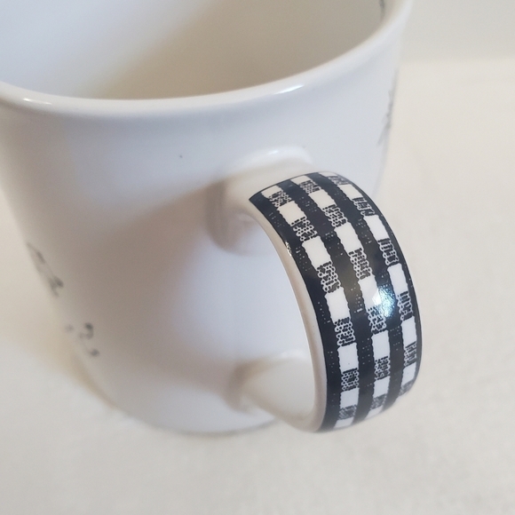 𝅺ENESCO Mother Glossy White Black Coffee Cup Mug 16 Oz - Picture 9 of 14